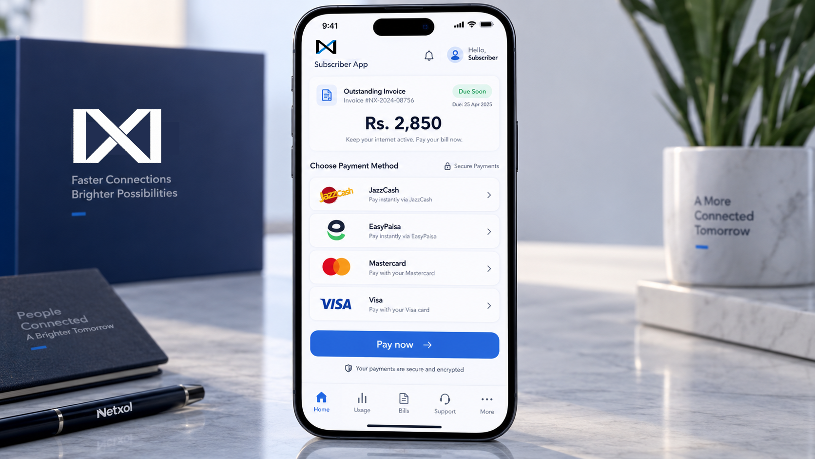 Subscriber App payment screen